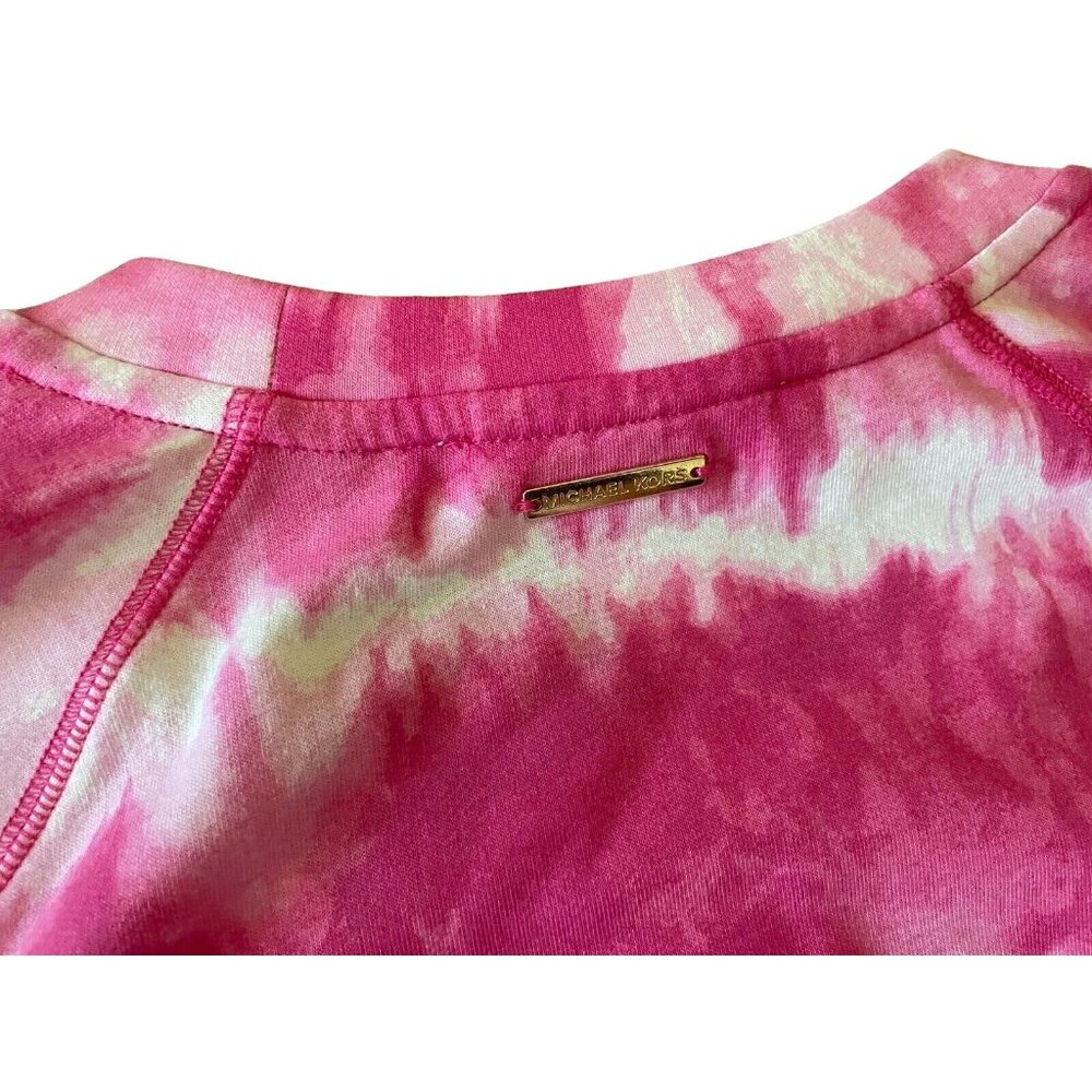 Michael Kors Tie Dye Pullover Top in Electric Pink - Picture 5 of 9